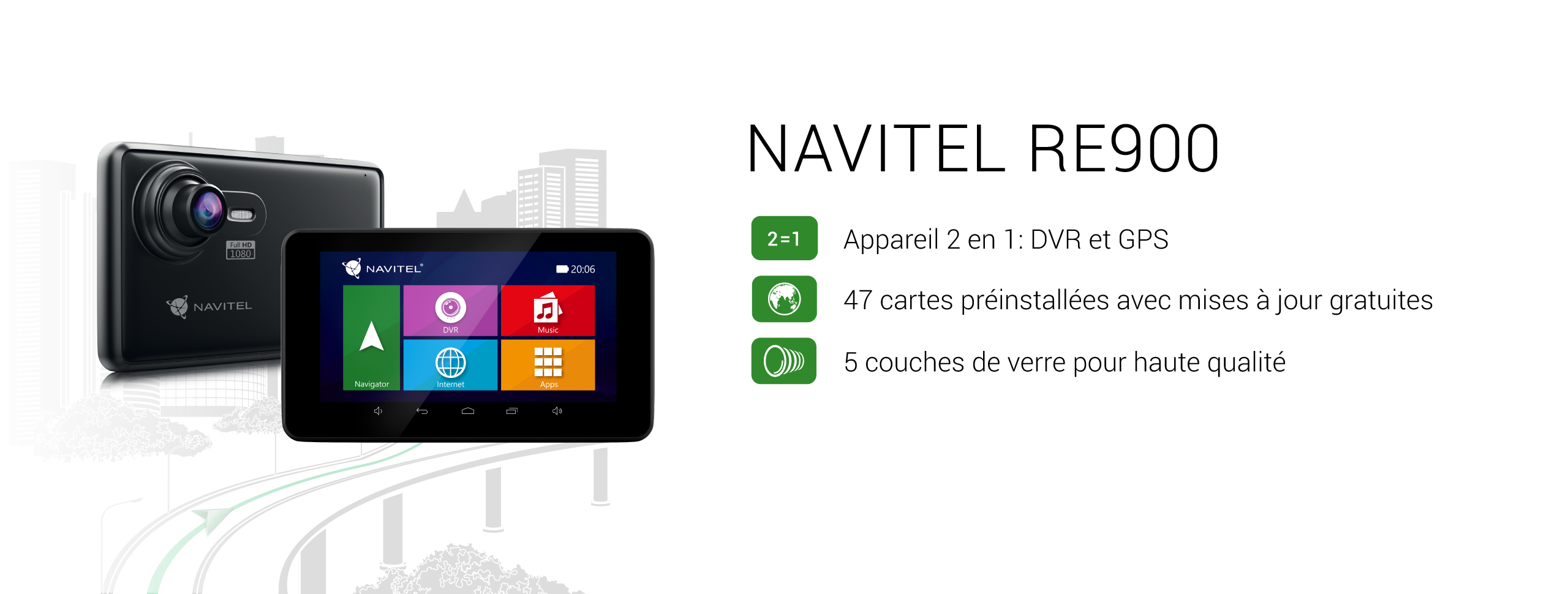 Appareil de Navigation DVR NAVITEL RE900 FULL HD Appareil de Navigation DVR NAVITEL RE900 FULL HD