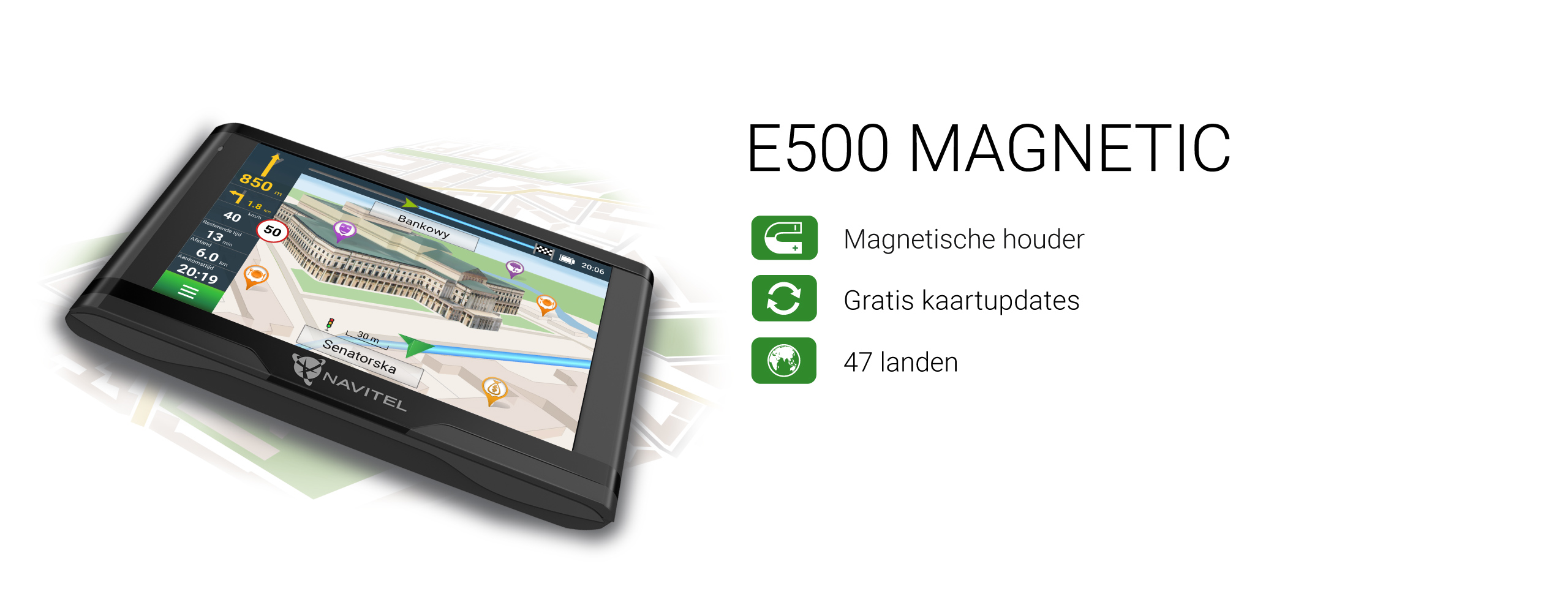 NAVITEL E500 MAGNETIC Persoonlijk navigatieapparaat NAVITEL E500 MAGNETIC Persoonlijk navigatieapparaat