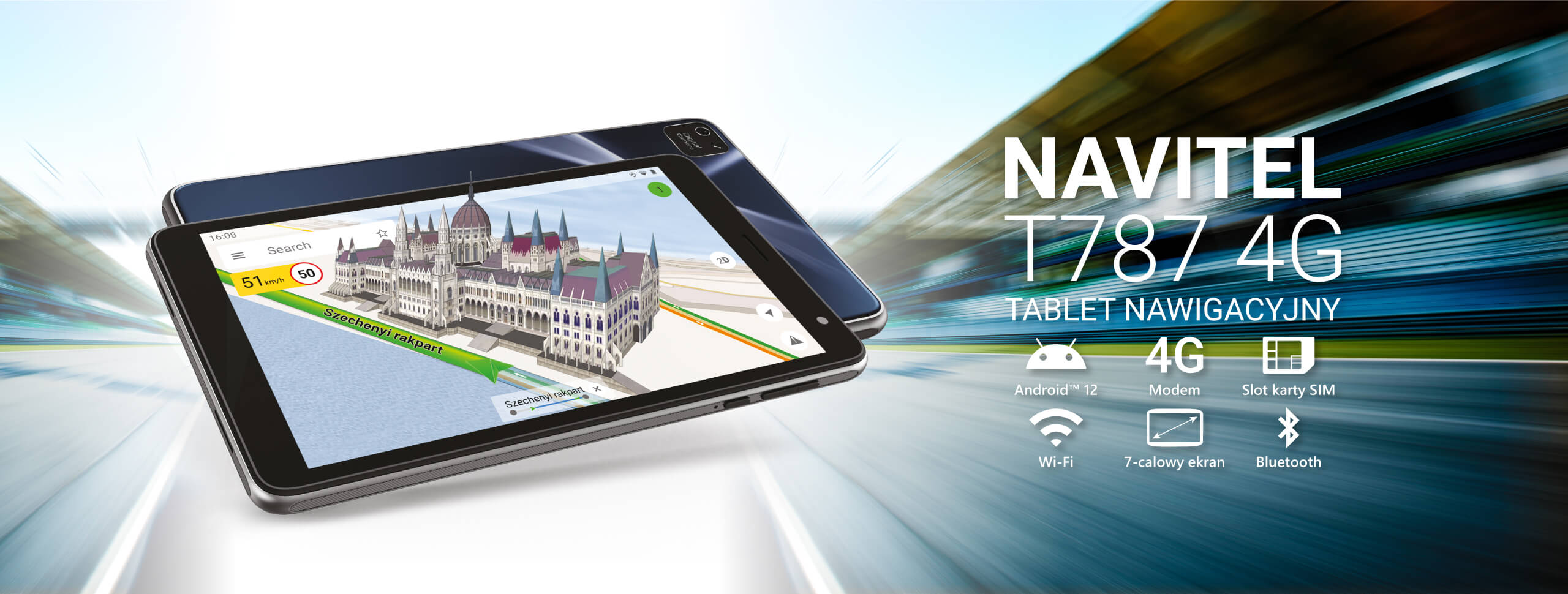 NAVITEL T787 4G – wielozadaniowy tablet nawigacyjny z 4G, Bluetooth i GPS